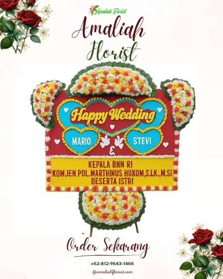 Papan Bunga Pernikahan Petasia Barat